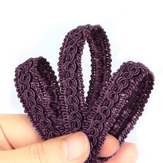 펑황우 6.5야드 수제 베이직 트림 DIY용 지름 1.5cm/0.59인치 김프 브레이드 장식용... (빨간색 6.5인치), dark purple, 13, 1개