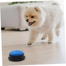 강아지 훈련벨 고양이 대화 소통 반려동물 녹음 버튼 학습 도구 장난감 기록 놀이, 블루