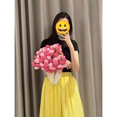 꽃다발담요 뜨게꽃 블랭킷뜨기 가정용 도안 실뜨기 로즈 블라썸 블록 85cm, 레드 로즈