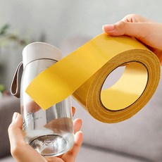 초강력 자국없는 양면테이프 1+1 / 카페트 고정 거즈 메쉬 노랑 박스 면사 테이프, 5cm x 5M, 1개