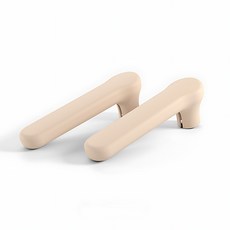 정전기방지 심플 라이트 실리콘 일자형 손잡이 커버, 아이보리