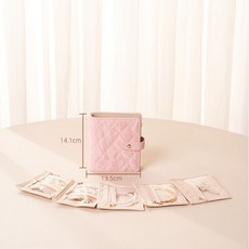 휴대용 주얼리 파우치 여행용 악세사리 보관함 목걸이 반지 귀걸이 정리 케이스, 핑크, 1개