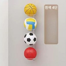 공 보관함 볼캐리어 축구공 수납 체육 진열대 선반, 1개, 네층 화이트