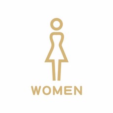 건물 아파트계단 호실판 숫자표시 문패 도어사인 호텔, 골드 여성용 A1