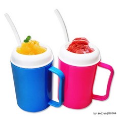 슬러쉬 홈메이드 슬러시 메이커 가정용 셀프 스무디 아이스 컵 보틀, 1개, 슬러시메이커 핑크