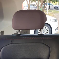 범용 자동차 좌석 머리 받침 커버 더러움 방지 탄성 목 베개 트럭 SUV 인테리어 액세서리, 01 brown