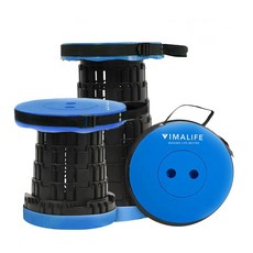 업그레이드 접이식 의자 헤비 듀티 350파운드 용량 조절 가능한 높이 접이식 의자 캠핑 하이킹 낚시 바비큐 실내 및 실외 사용을 위한 경량 접이식 의자 블랙, Blue