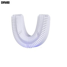 DFMEI U型電動牙刷成人口腔清潔美牙儀家用全自動清潔器學生情侶刷, 1個, 如圖, 咬嘴頭1個