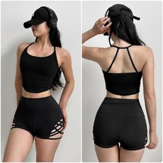 台灣發貨 吊帶瑜伽運動背心 細肩帶健身服 美背上衣 一體式胸墊 透氣排汗 運動內衣