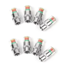 호환 4-24Pcs 차량 타이어 압력 표시기 방진 밸브 커버 구리 코어 차량 타이어 저압 경고 캡 모니터 타이, 02 8pcs