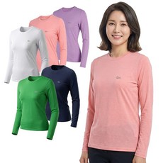 1+1 여름 여성 쿨 라운드 긴팔 냉감 티셔츠 운동 작업복 이너웨어 아웃도어 435