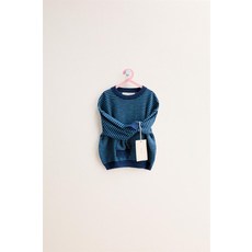 [국내발송] 자라 ZARA TIMELESS - 코튼 린넨 스트라이프 스웨터 블루 / 인디고 2756/596/200