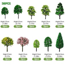 모래 테이블 모델 나무 미니어처 수제품작은 조경 재료, 1개, 1. 30pcs