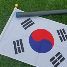 애국가를 품은 국산 가정용 알루미늄 태극기 고급형, 1개, 혼합색상