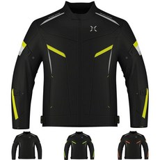 FTX 남성용 오토바이 재킷 오토바이 전신 보호 장비 아머 남성용 메시 오토바이 재킷 블랙 / 옐로우 형광 396928, XX-Large