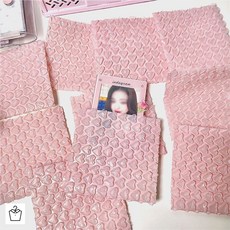 하트 뽁뽁이 봉투 에어캡 주머니 포카 포장, 20개, 연핑크S10.5x10cm