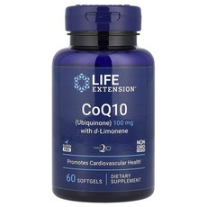 라이프 익스텐션 코큐텐 위드 d-리모넨 100mg Life Extension CoQ10 with d-Limonene 100 mg 60정, 1개