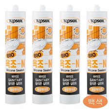 탑씰 바이오 욕조N 백색 실리콘 + 실리콘노즐 세트 곰팡이 방지 욕실 화장실, 4세트