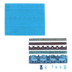 Si-0014 蕾絲矽膠模具︱玫瑰蕾絲翻模 矽膠模具 蕾絲模具 蕾絲墊 印花模︱麥手作, Si-0014 蕾絲矽膠模具, 1個