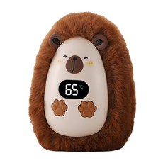 熱賣款【卡通毛絨暖手寶】秋冬必備 智能恆溫 快速發熱 三檔調節 USB充電 毛絨可愛 方便攜帶 交換禮物 暖手 暖宮, 卡皮巴拉（禮盒裝）