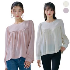 [체이스컬트] (본사직영)셔링 POINT BLOUSE2Color