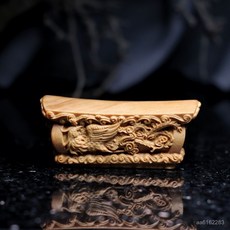 【開光 轉運 招財】 崖柏木陞棺髮財手把件文玩男士隨身盤玩把玩家居玄關辦公桌麵擺件 RAHF, 1個, 升官發財（8.5*3.5）崖柏木,龍鳳款