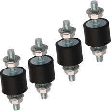 M6 x 18mm 스터드와 20 15mm 베이스 자동차 압축기 펌프 발전기 모터 및 엔진 댐핑용 방진 충격 흡수기가 장착된 Cionyce 4Pcs 고무 진동 솔레이터 마운트, VV-M6x18-20x15-4