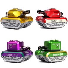 어린이 장난감 남자아이용 합금 탱크 군용 태엽식 발사형 장갑차 모형 케이크 장식, 금색 합금 탱크 [OPP 봉투ㅡ다른