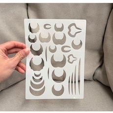 纏花模板多花樣玫瑰花鏤空模具，塑料材質手工古風DIY簪娘材料，台灣發貨, 1個, A款1張