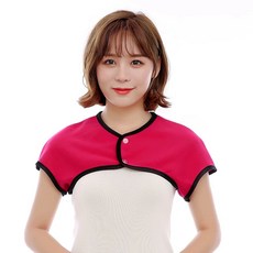 어깨 넥 목 산모 남녀는 여름 수면 방한 보호 보온 조끼 워머 잠자는 중년, I. 로즈 레드 플러스 벨벳