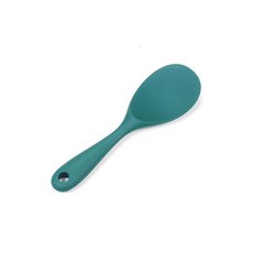 DFMEI 墨綠色硅膠廚具六件套裝家用食品級廚具烹飪湯勺鏟子廚房炒菜套裝, 1個, 雙色硅膠【飯勺】:如圖