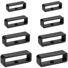8PCS 시계 밴드 홀더 화이트 실리콘 키퍼 루프 스마트워치 스트랩 링 교체 고무 고정 스마트 스포츠 부품 사이즈: 18mm20mm22mm24mm