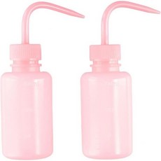 타투 보틀 2개 150ml 플라스틱 세척 보틀 5온스 랩 스퀴즈 보틀 작은 급수 관개 캔 화이트핑크블랙핑크, Pink