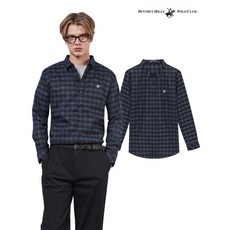 비버리힐스폴로클럽 남성 베이직 체크 패턴 카라 셔츠 TS375