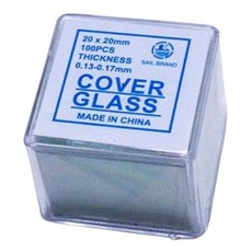 정사각 커버 글라스 20mm 100w장 현미경용 커버글라스 자연과학 과학