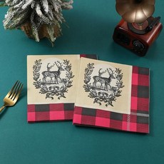 크리스마스 파티 장식 테이블 꾸미기 디자인 냅킨 셋팅, SD133