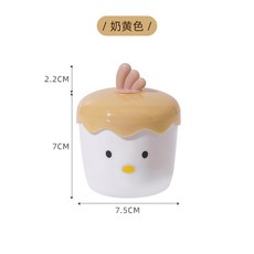 小雞造型洗臉起泡器 奶黃色 快速起泡深層潔面, 1個, 黃色