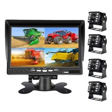 굴삭기 후방카메라 세트 버스 채널 포크레인 카메라 감시, A. 7인치 AHD 디스플레이