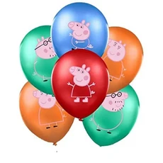 12pcs Peppa 돼지 생일 파티 라텍스 풍선 페이지 조지 세트 호의 장난감 샤워 장식, 01 12PCS-A