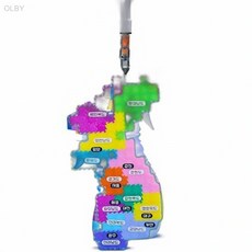 CP 8mm 디폼블럭 한반도 지도 키링 만들기 돌봄교실교구 컬러비즈, 1개, 상세페이지 기재, 8cm
