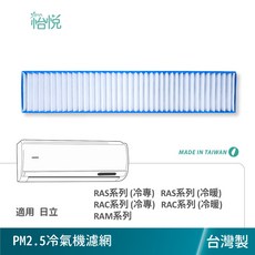 怡悅 適用日立 Hitachi 分離式冷氣防霉空氣濾網, 1個, PM2.5網層