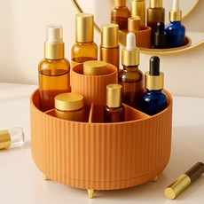 다우트 회전형 화장품 브러쉬 보관 정리함 펜슬 립스틱 수납함 KD4001, 오렌지 ORANGE, 1개