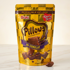 PILLOWS CHOCOLATE FILLED HALAL 필로우 초콜릿향 130g 인도네시아 과자, 1개