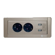 비아이에스 수동 멀티회전 콘센트 BID-202M, 샴페인 골드, 1개