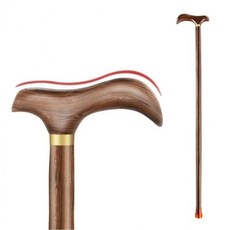 어르신용 원목 나무지팡이 닭날개 손잡이 보행보조 스틱 튼튼한 노인지팡이, 지팡이