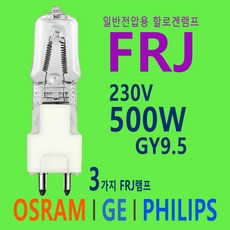 OSRAM GE PHILIPS 3가지 할로겐램프 FRJ 500W CP82, FRJ-GE-할로겐램프, 1개
