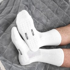 스포츠 양말 러닝 쿠션 장목 삭스 무지 데일리, 블랙, 1개