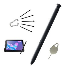 SLAUNT 갤럭시 탭 액티브3 스타일러스 펜 T570 T575 T577 교체용 액티브4 프로 T630 T638 T636 터치 액티브5 팁 포함(블랙)