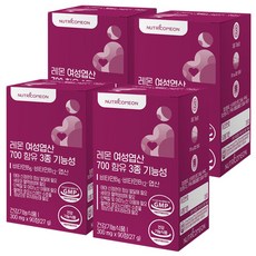 뉴트리커먼 레몬엽산 700 영양제, 4개, 90정