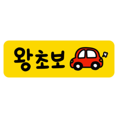 [초강력 자력] 레아데코 귀여운 자동차 초보운전 반사 자석 스티커, 1개, 직사각형